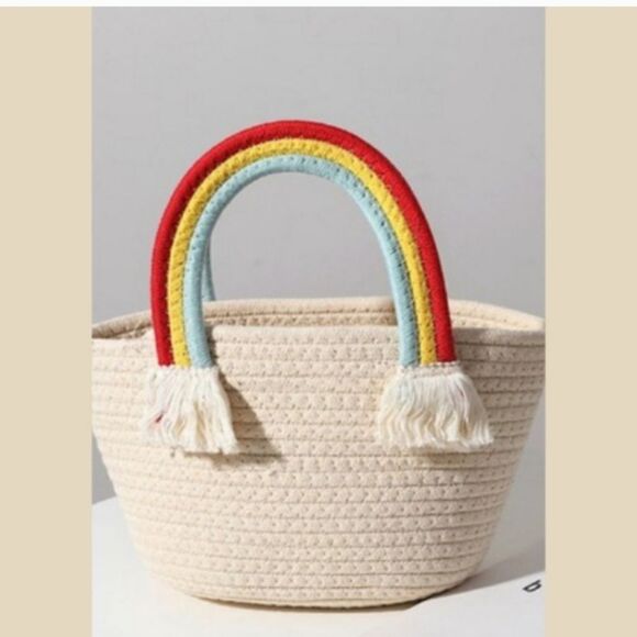 Rainbow Handle Tote Bag - Picture 1 of 3